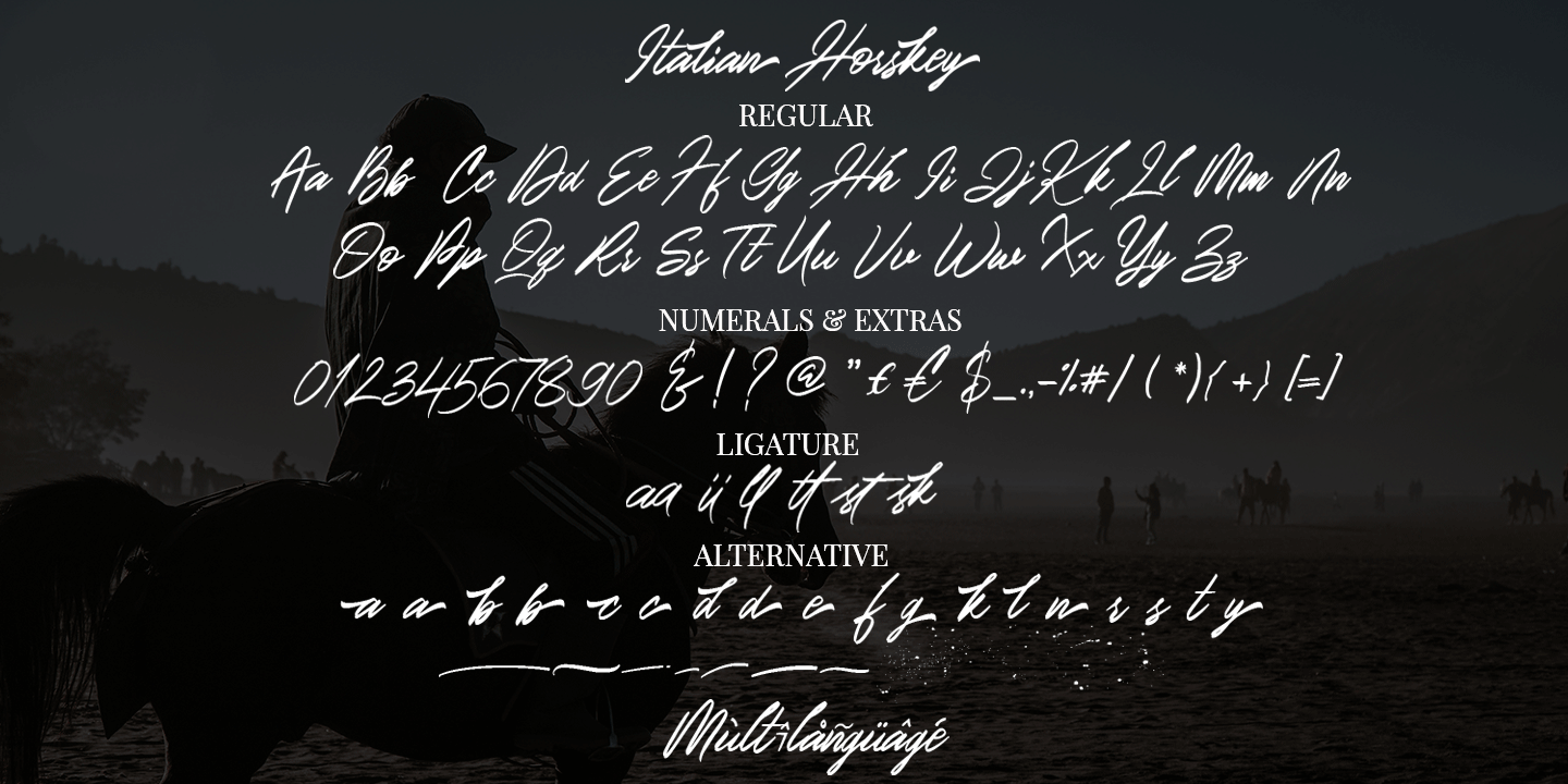 Italian Horskey Swash Font preview
